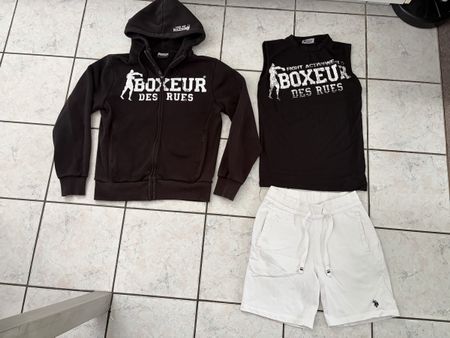 Boxeur des Rues Hoodie, Top & U.S. Polo Shorts, Grösse M
