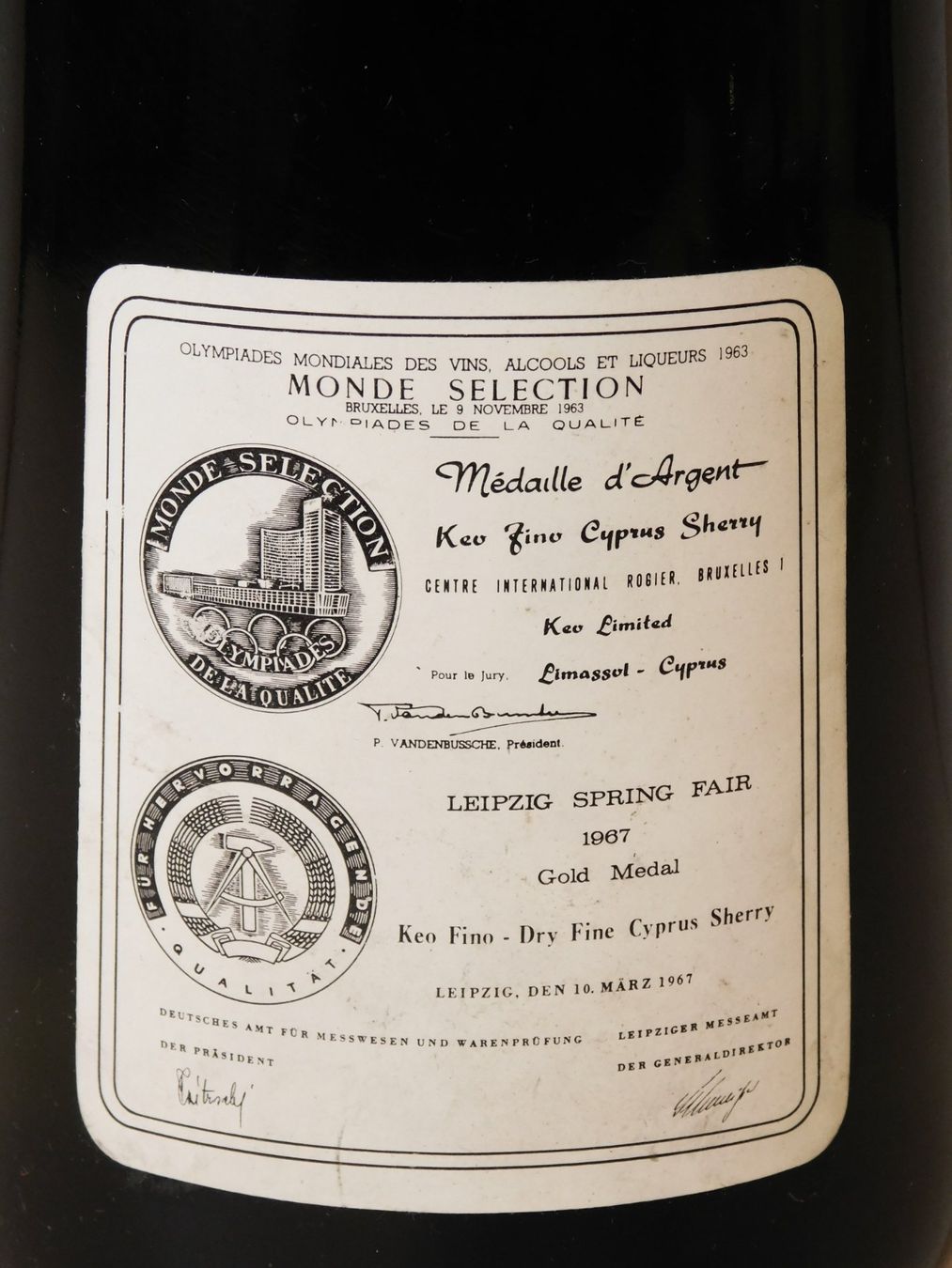 Spirituosen: Vintage Cyprus Sherry 1960 / 70er – Neu (gemäss Beschreibung) aus Emmenbrücke von Ulisse-22 3
