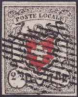 POSTE LOCALE: 14I (T.4) Luxusstück mit Attest, klare Raute!
