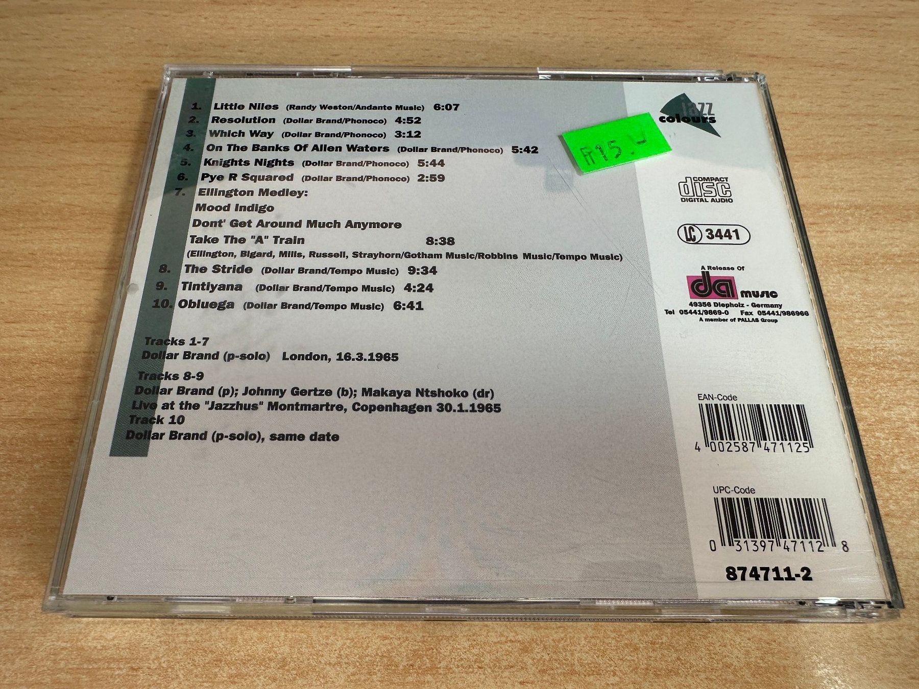 CD: X0 Dollar Brand – Pre Abdullah Ibrahim – Usato da Rikon im Tösstal venduto da Alpenmutz 1