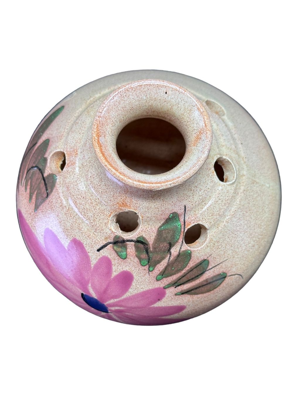 Vasen & Gefässe: Vase VALLAURIS pique-fleurs en grés émaillé peint à la main – Gebraucht aus Morges von MeeBee 5