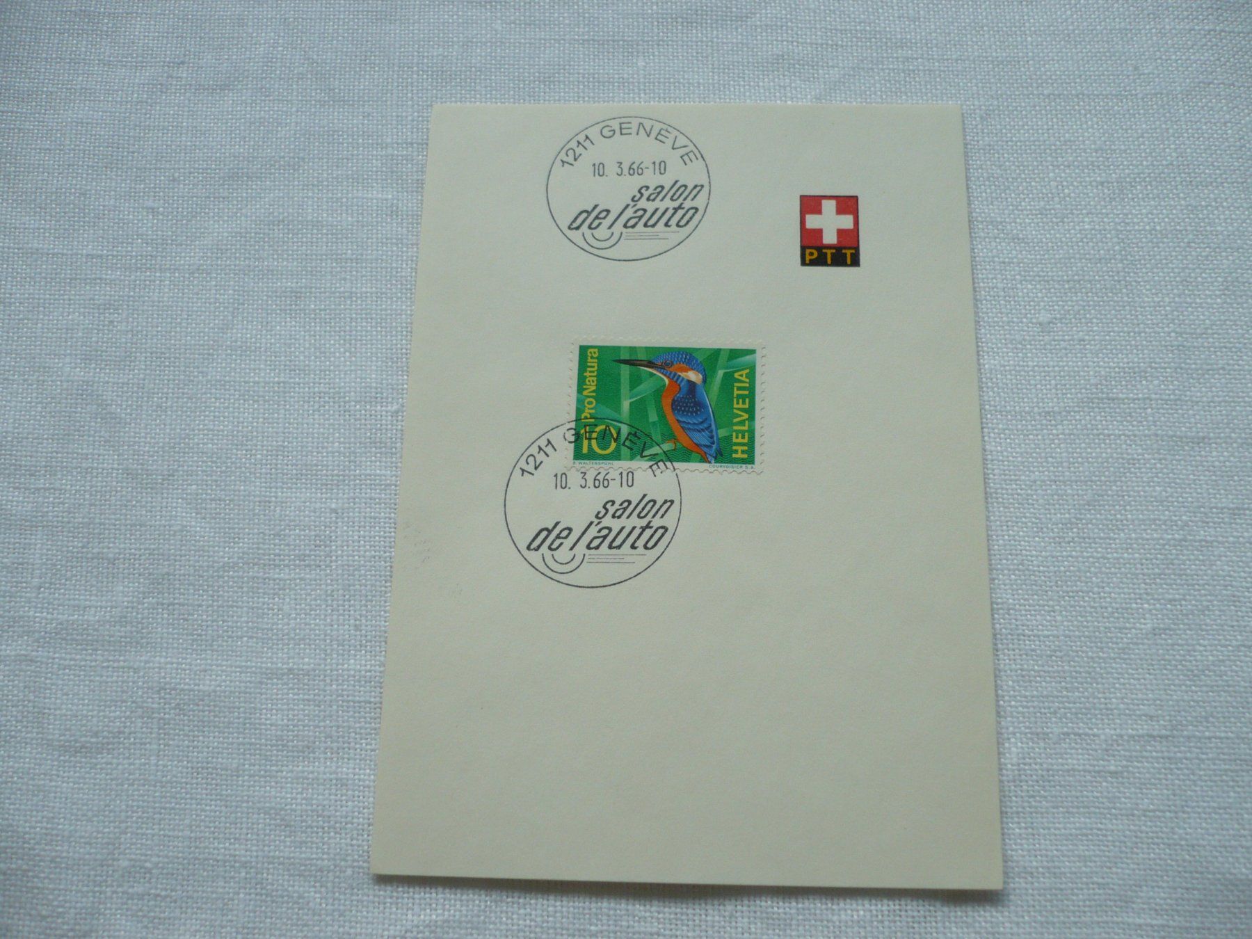 Alle Briefmarken: 1966 1 Faltblatt Autosalon – Gebraucht aus Zürich von saltandpepper008