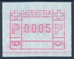 CH ATM 6AIII d fehlende Oberlinie ** postfrisch