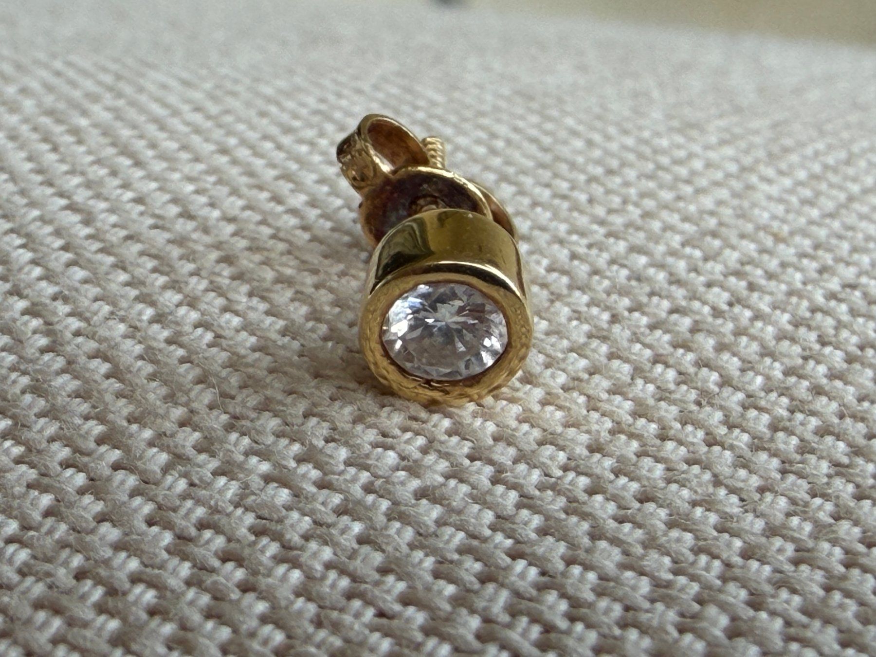 Orecchini pendenti & Orecchini a lobo: Diamant-Ohrstecker 750 Gelbgold – Usato da Bern venduto da ewi21