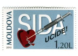 Briefmarke "Kampf gegen AIDS". Moldawien.