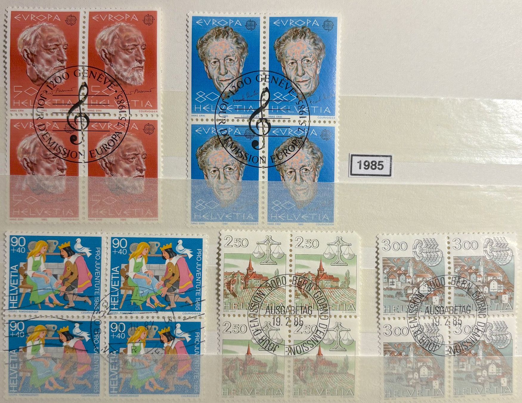 Tutti i francobolli: Timbres suisses 1985 Par 4 – Usato da Lausanne venduto da Cabessa 1