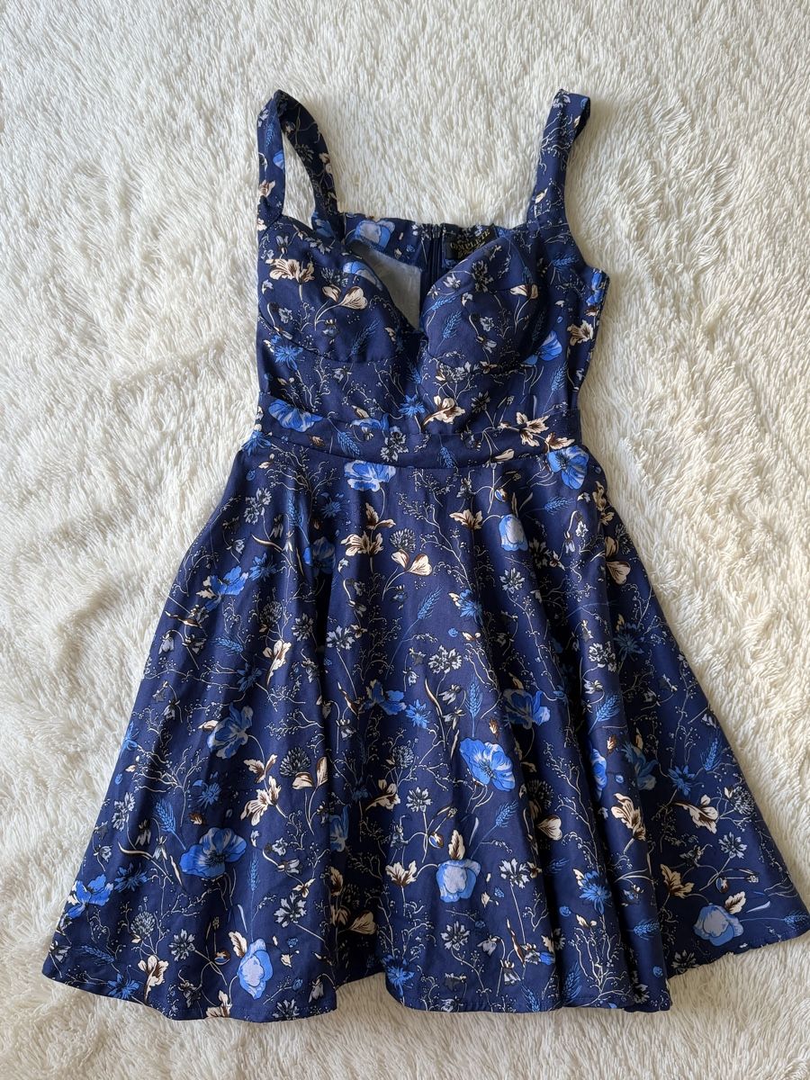 Vestiti: Kleid, blau, Blumenmuster, XS – Nuovo (secondo la descrizione) da Bern venduto da mar_57gd
