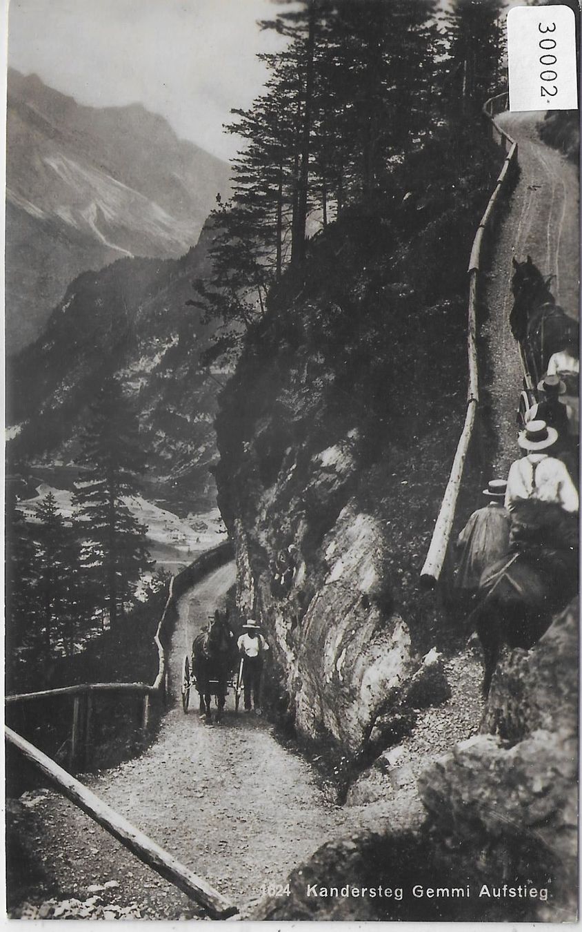 Cartes postales: Kandersteg Gemmi Aufstieg mit Pferde – D'occasion à Ettingen par Kartenplanet