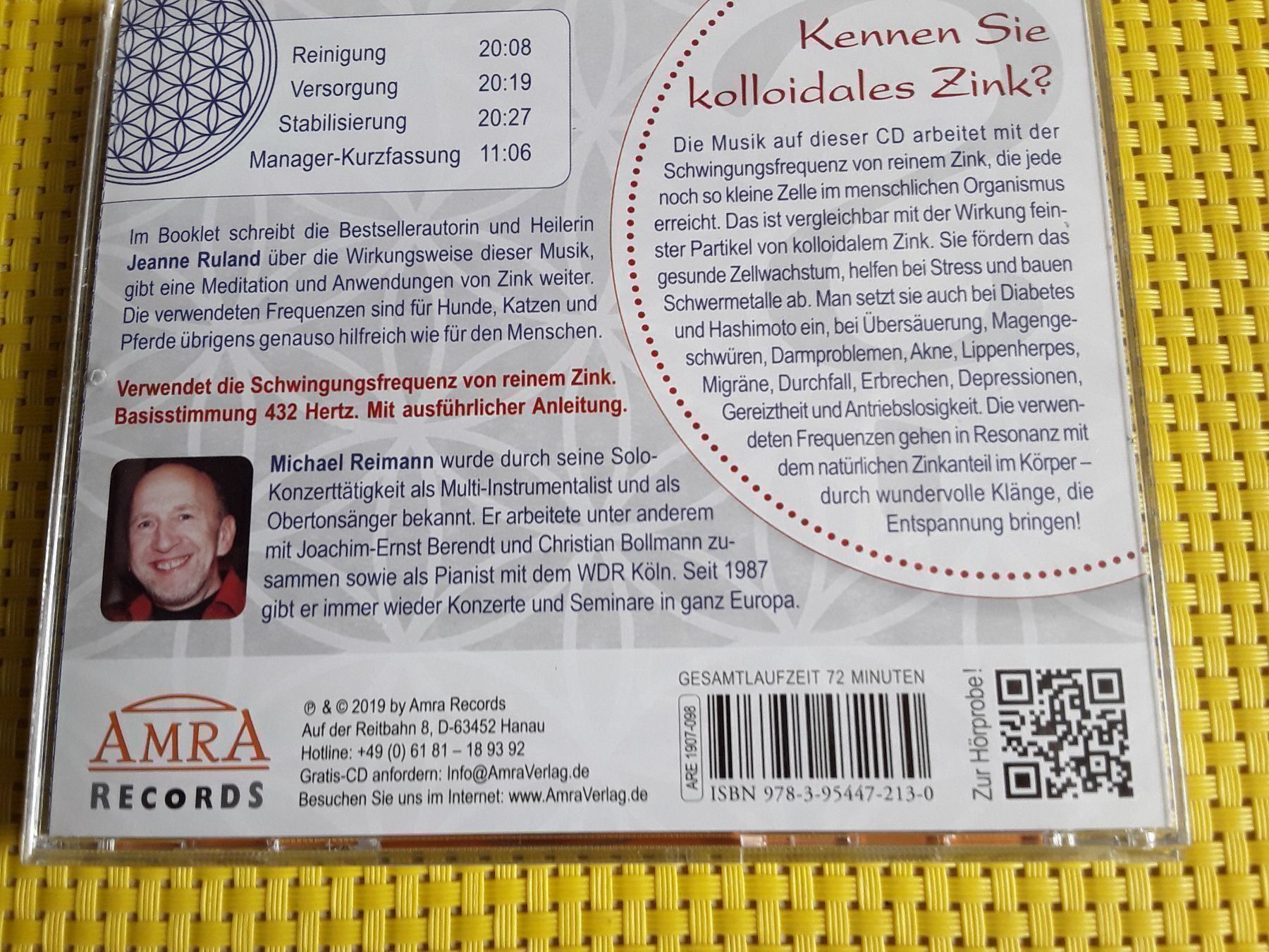 CDs: CD - Kolloidales Zink – Neu und originalverpackt aus Rebstein von Buchsi03 1