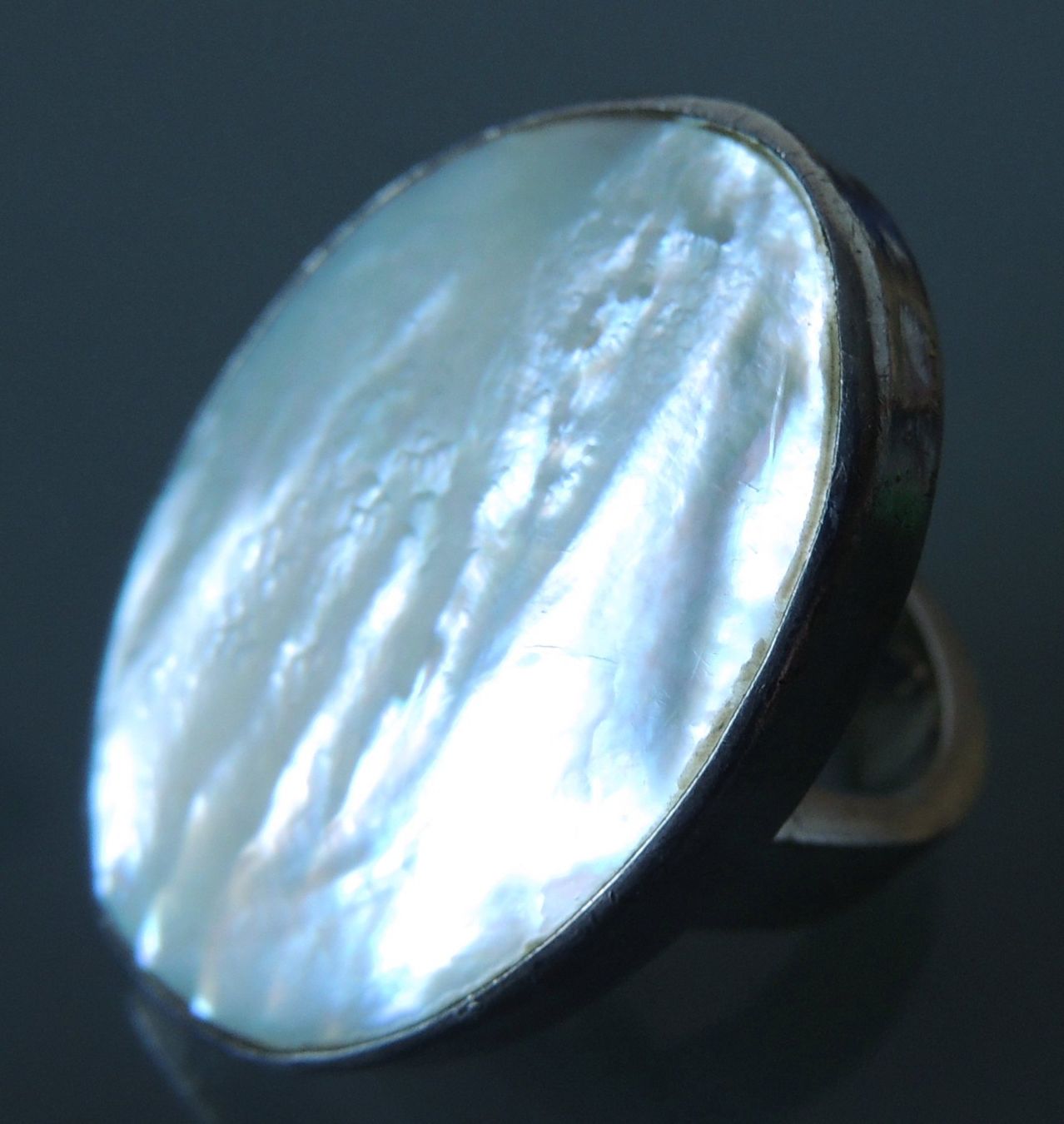 Anelli: Silber 925 Perlmutt Fingerring 41 x 31 mm – Usato da Waldenburg venduto da schaller707 1
