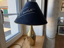 Lampe Tischlampe Nicolas Feuillatte Metall Gold dunkelblau