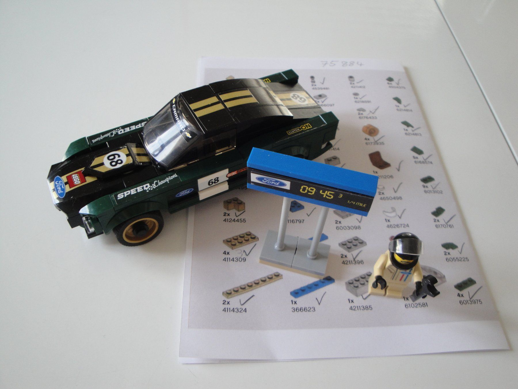 Lego Baukästen: LEGO Speed Champions 75884, 1968 Ford Mustang Fastback – Gebraucht aus Oberentfelden von casa55