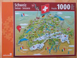 Puzzle carta.media Suisse Schweiz Svizzera 1000