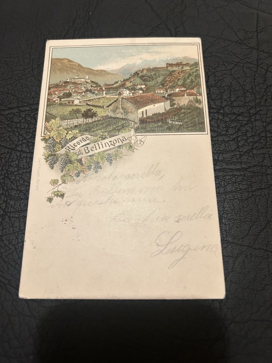 Cartoline postali: Ricordo di Bellinzona 1900 – Usato da Breganzona venduto da Milesbo