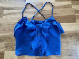 Sommertop blau, Grösse S, Mango