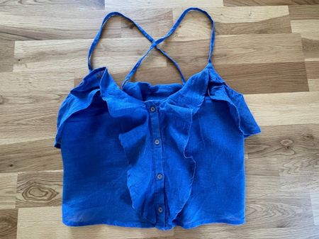 Sommertop blau, Grösse S, Mango