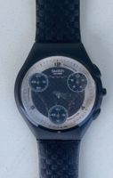 Swatch Uhr Chrono, schwarz, Lederarmband POLITE (SUYB106)