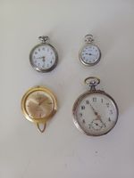 3 silber- und goldplattierte Taschenuhren