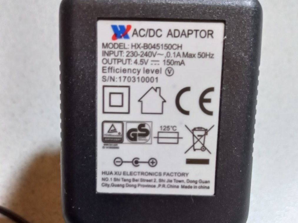 Caricabatterie: AC/DC Adapter Ladekabel Stromkabel.SteckerOutput 4.5V 150mA – Usato da Winistorf venduto da acreativ4 3
