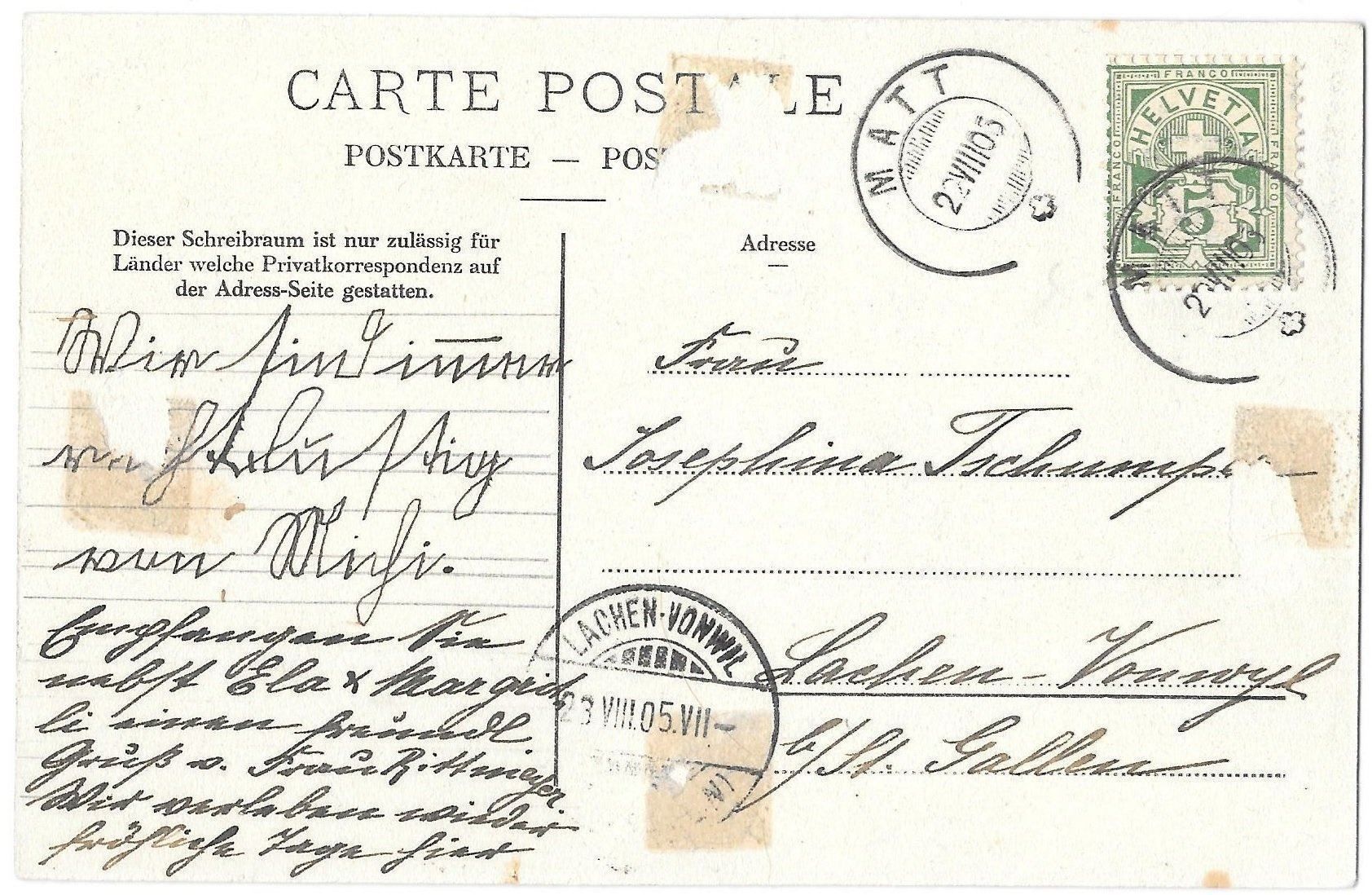 Cartoline postali: Matt Sernftalbahn – Usato da Olten venduto da clotaldi 1