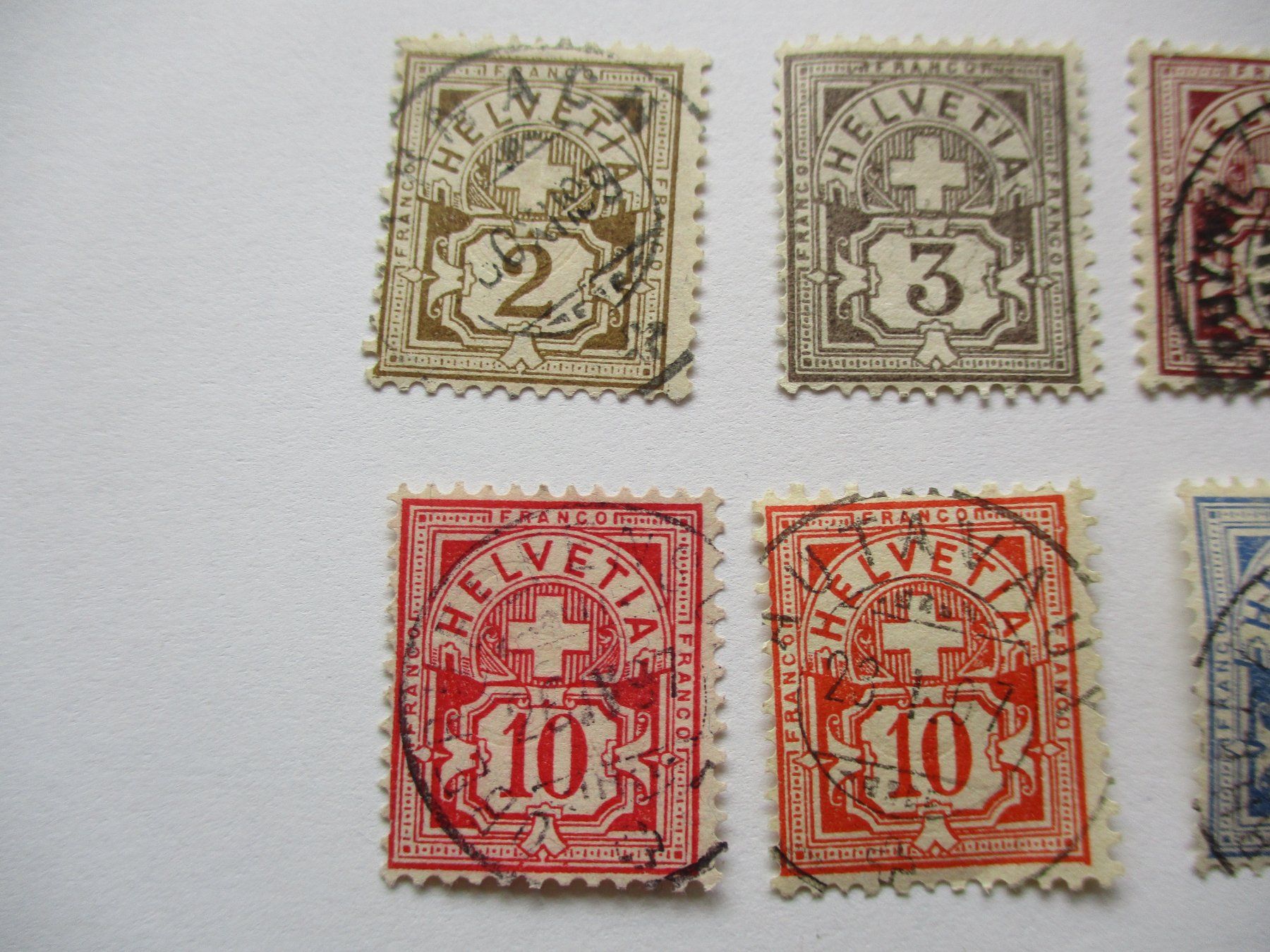 Alle Briefmarken: Lot de timbres Helvetia "chiffre" – Gebraucht aus La Sarraz von plu_v9cf 1