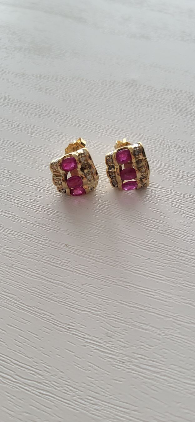 Ohrringe & -stecker: Edle Diamantohrstecker mit Rubinen – Neu (gemäss Beschreibung) aus Unterägeri von Altgoldschmuck 6