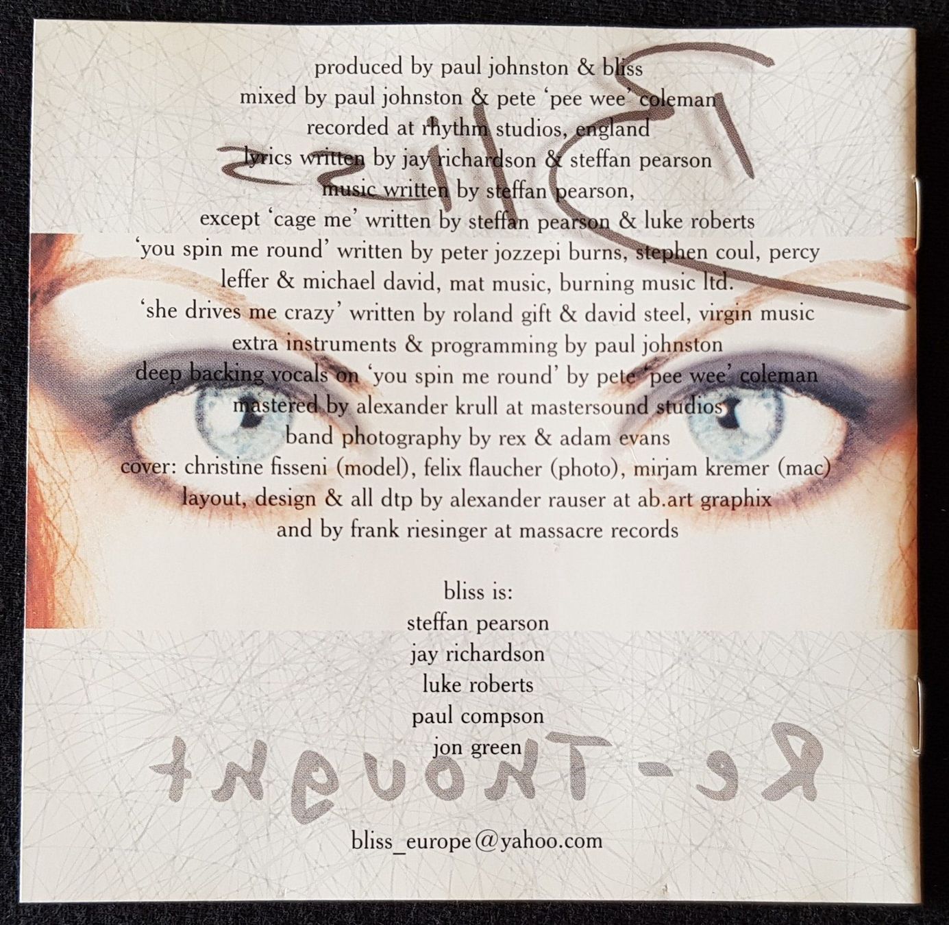 CD: Bliss – Re-Thought - CD - 1999 - First Press – Usato da Uster venduto da Zardodel 4