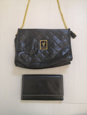 🤩2 STK MANGO PORTEMONNAIE SCHWARZ & YOUNIQUE TASCHE SCHWARZ