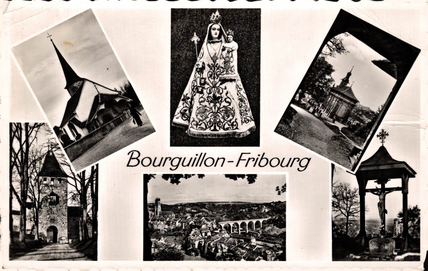 Ansichtskarten: Bourguillon - Fribourg – Gebraucht aus Bronschhofen von Astore