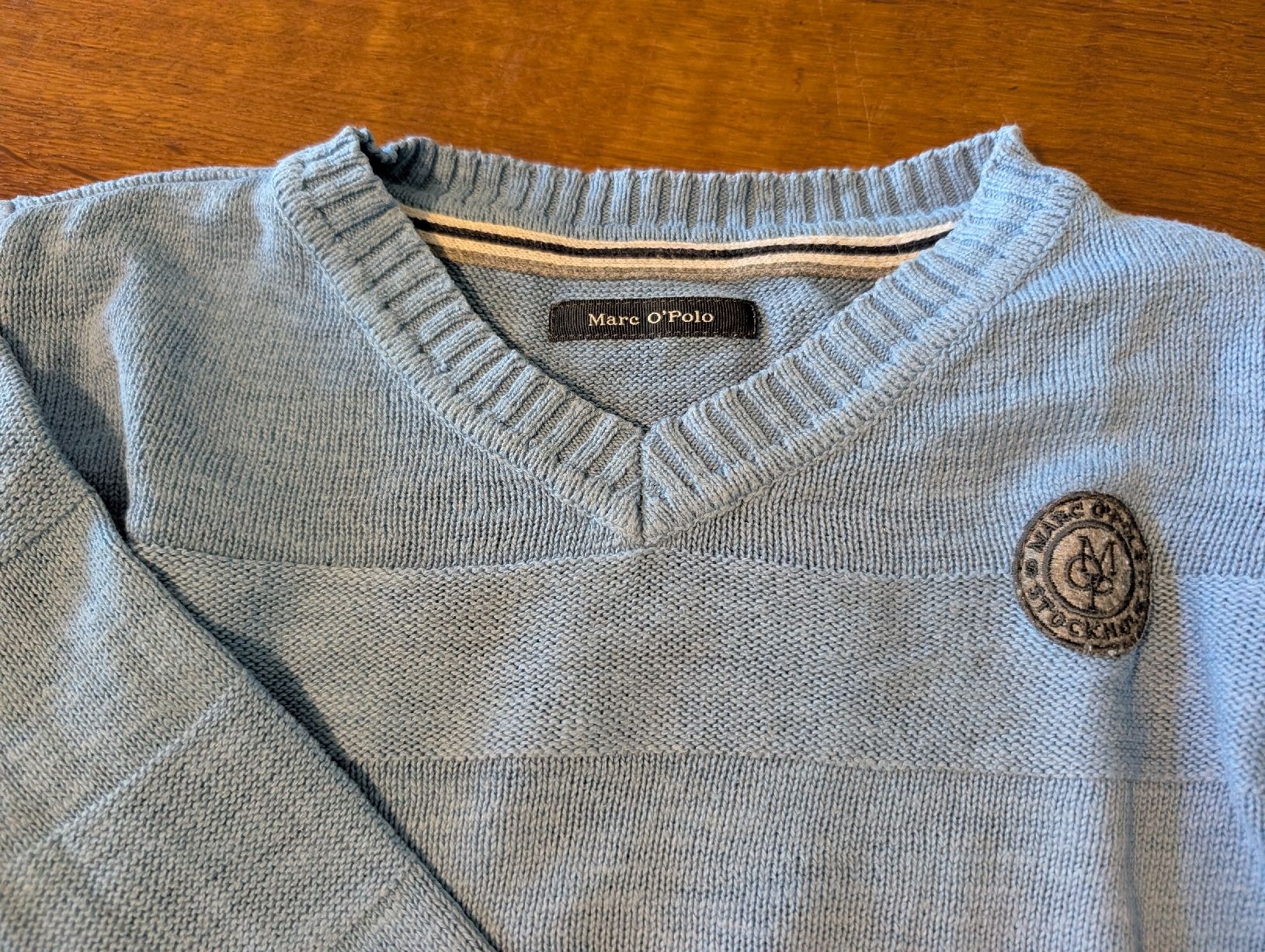 Maglioni & Felpe: Marc O’Polo Pullover, hellblau, Grösse 116 mit V Ausschnitt  – Usato da Bern venduto da Zorro333 1