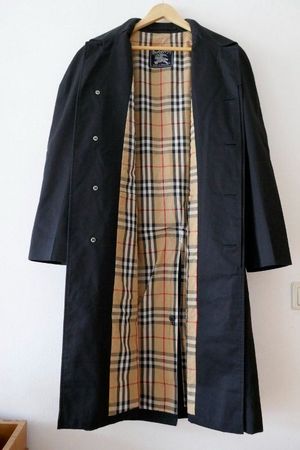 BURBERRY Trenchcoat Mantel Gehrock Novacheck schwarz Gr.50