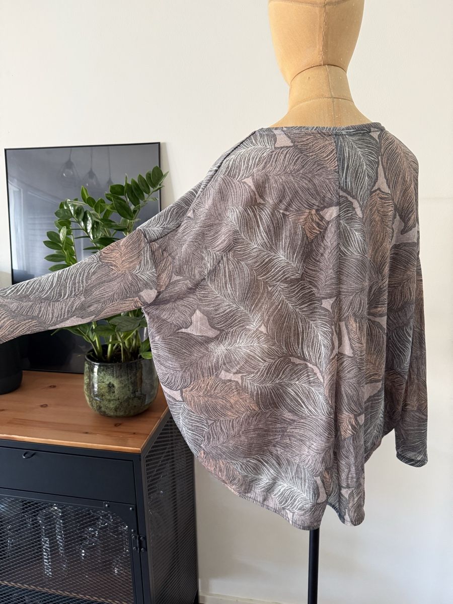Zara Chemisiers: ZARA Basic Bluse Gr. M | Botanical Print | Oversize – D'occasion à Lugano par rebecca.wardrobe 4