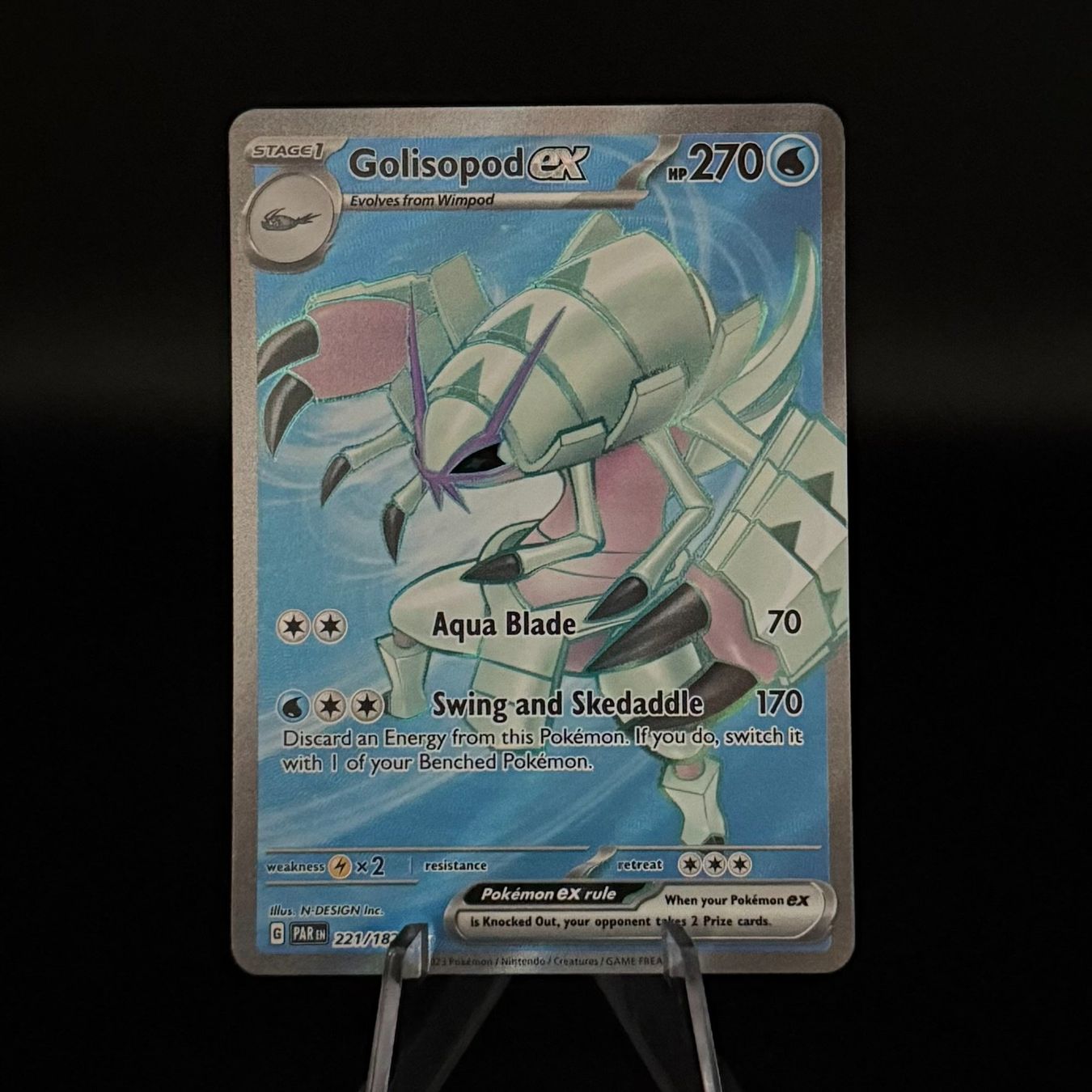 Pokémon Sammelbilder & Trading cards: Golisopod ex #221 Pokemon Paradox Rift – Gebraucht aus Feuerthalen von Plazatoys
