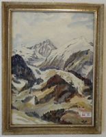 M.B. Aquarell auf Blatt 1944 signiert & datiert gerahmt