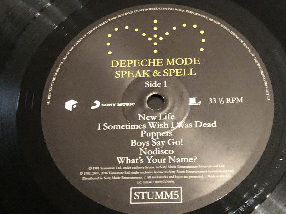 Dischi in vinile: Depeche Mode. 2016. Speak & Spell – Usato da Faulensee venduto da Mizuno06 4