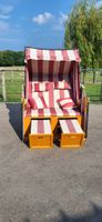 Strandkorb 2-Sitzer rot/weiss