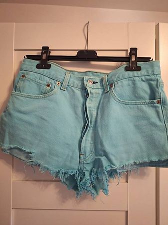 LEVI'S Vintage Shorts Türkis  Bundweite 40cm (ca. DE 36/38)