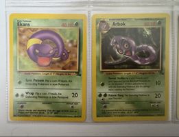Ekans and Arbok Pokemon Cards Base Set 1st Edition