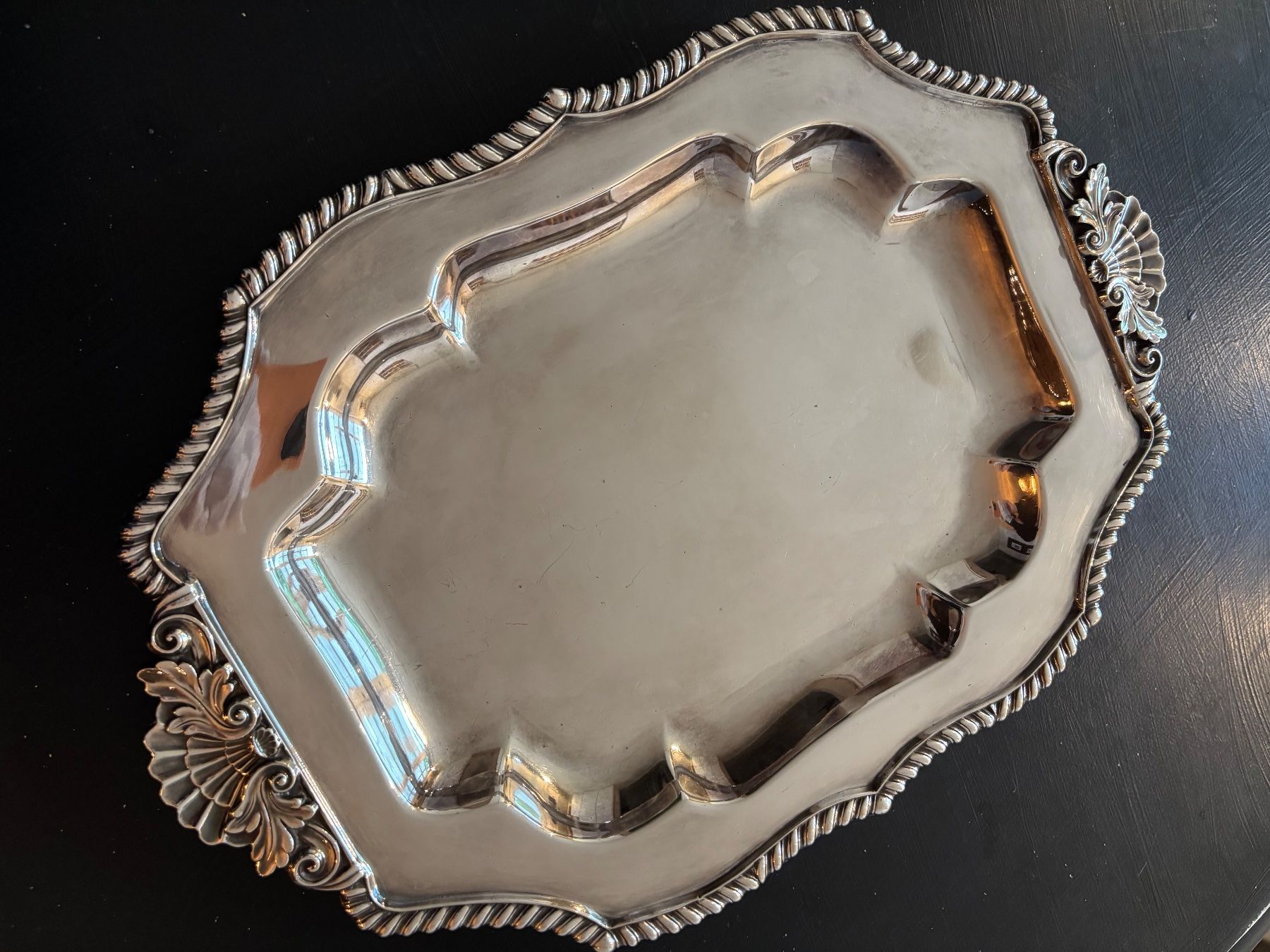 Tablet PC: Elegantes Vintage Serviertablett, versilbert – Gebraucht aus Baar von jre_mky7 3