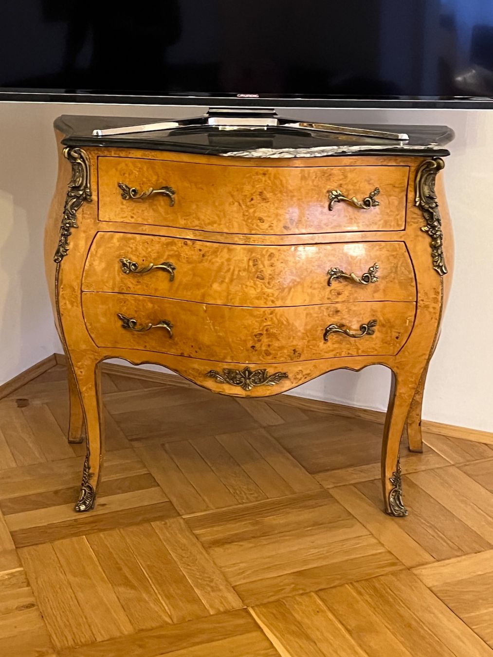 Cassettiere: Barock Kommode Barockstil Marmorplatte Messing Schrank – Usato da Gemünden venduto da GEUENWALD 5