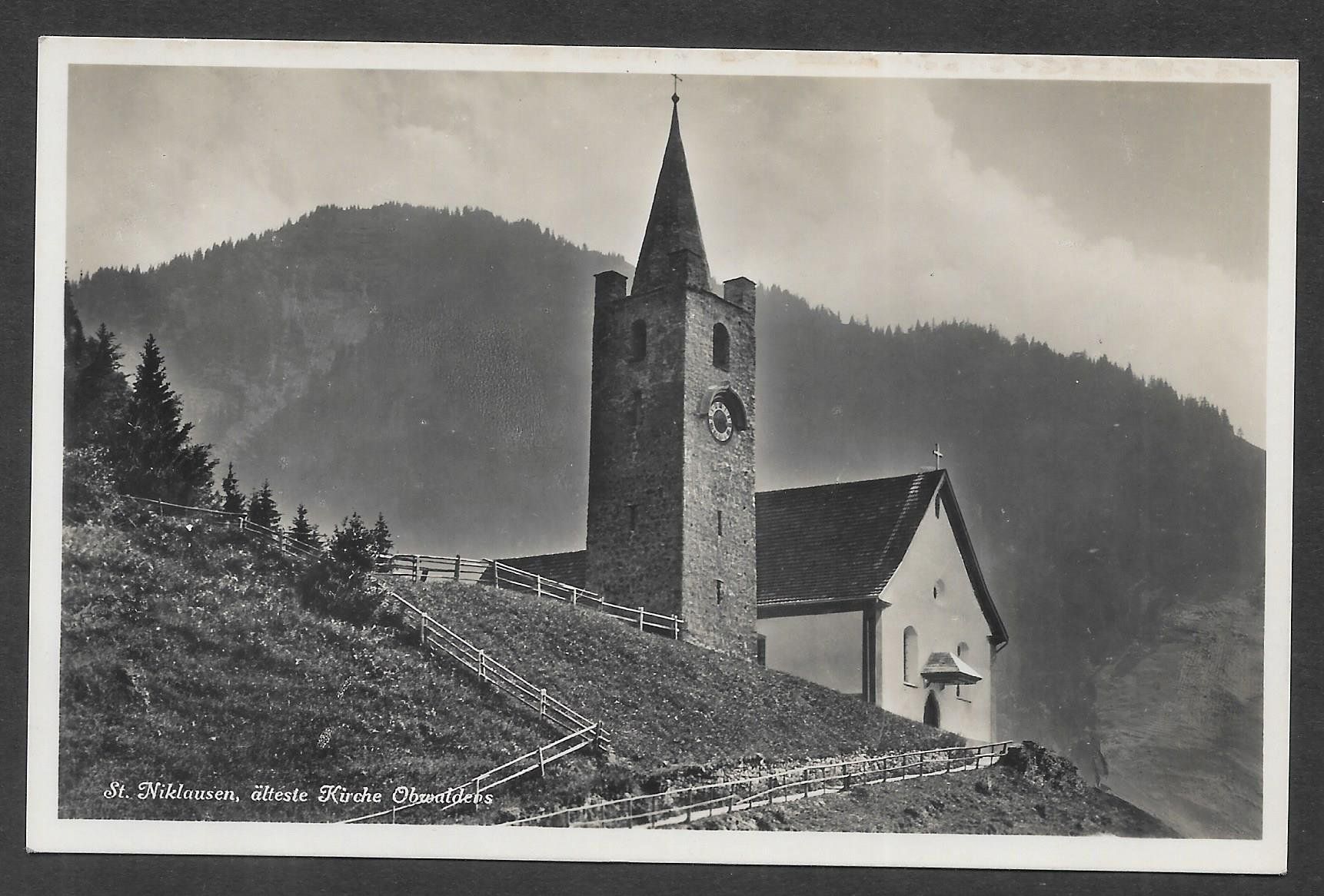 Cartoline postali: St. Niklausen älteste Kirche Obwaldens – Usato da Olten venduto da clotaldi