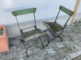 2 Gartenstühle alt zum Restaurieren