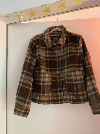 Page One Damen Wolljacke Gr.42 Kariert Herbst Winter Top!