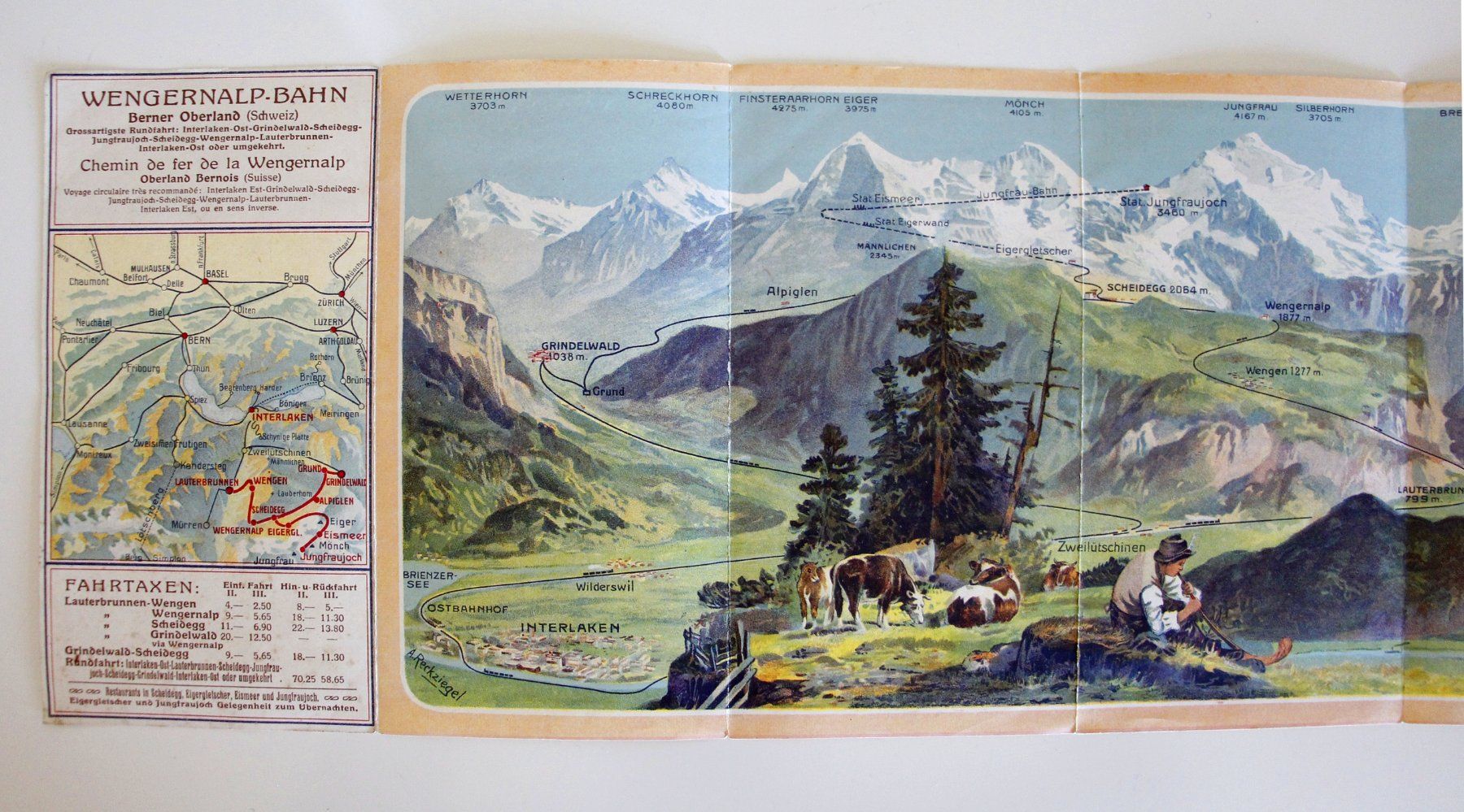 Documenti: PROSPEKT WENGERNALP-BAHN BROCHURE ca. 1910 – Usato da St. Gallen venduto da modernetc 1