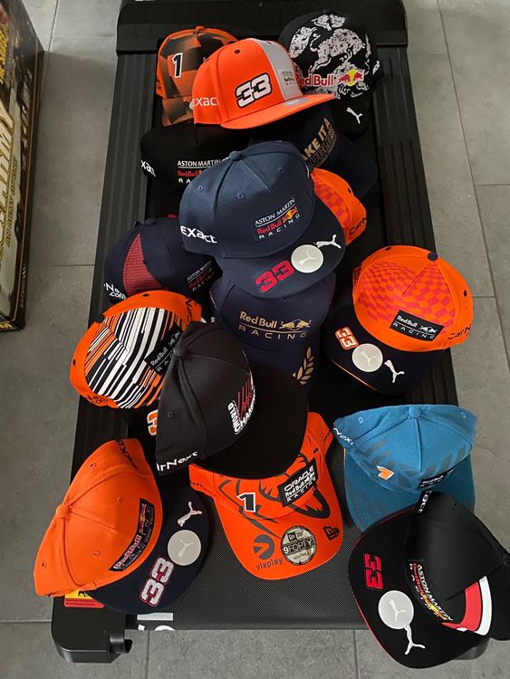 Max Verstappen Red Bull Cap SAMMLUNG 17 Caps aus der Formel1 (Neu ...
