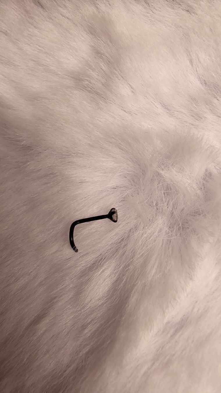 Gioielli per piercing: Schwarzer Nasenstecker mit Stein – Nuovo (secondo la descrizione) da Widen venduto da kev_f5vk 1