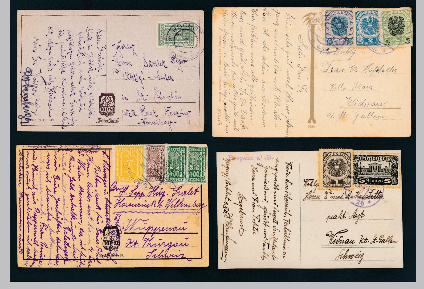 Cartoline postali: 8 AK's Österreich – Usato da Bonau venduto da Profila3 3