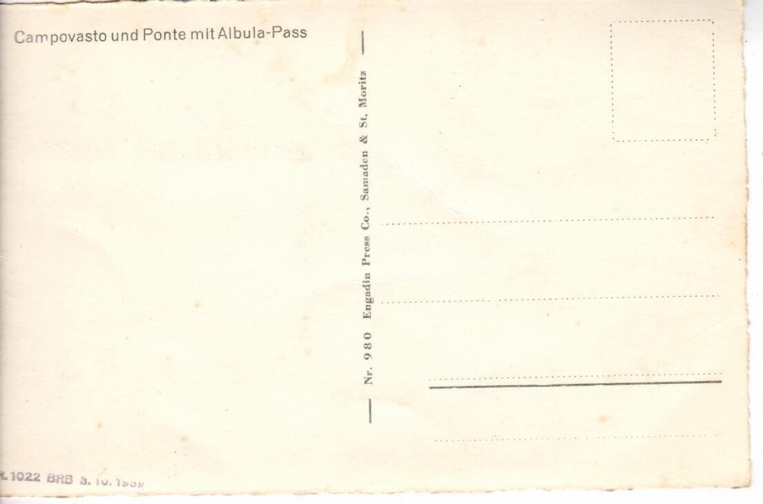Cartoline postali: Campovasto und Ponte – Usato da Wolhusen venduto da Curver9 1
