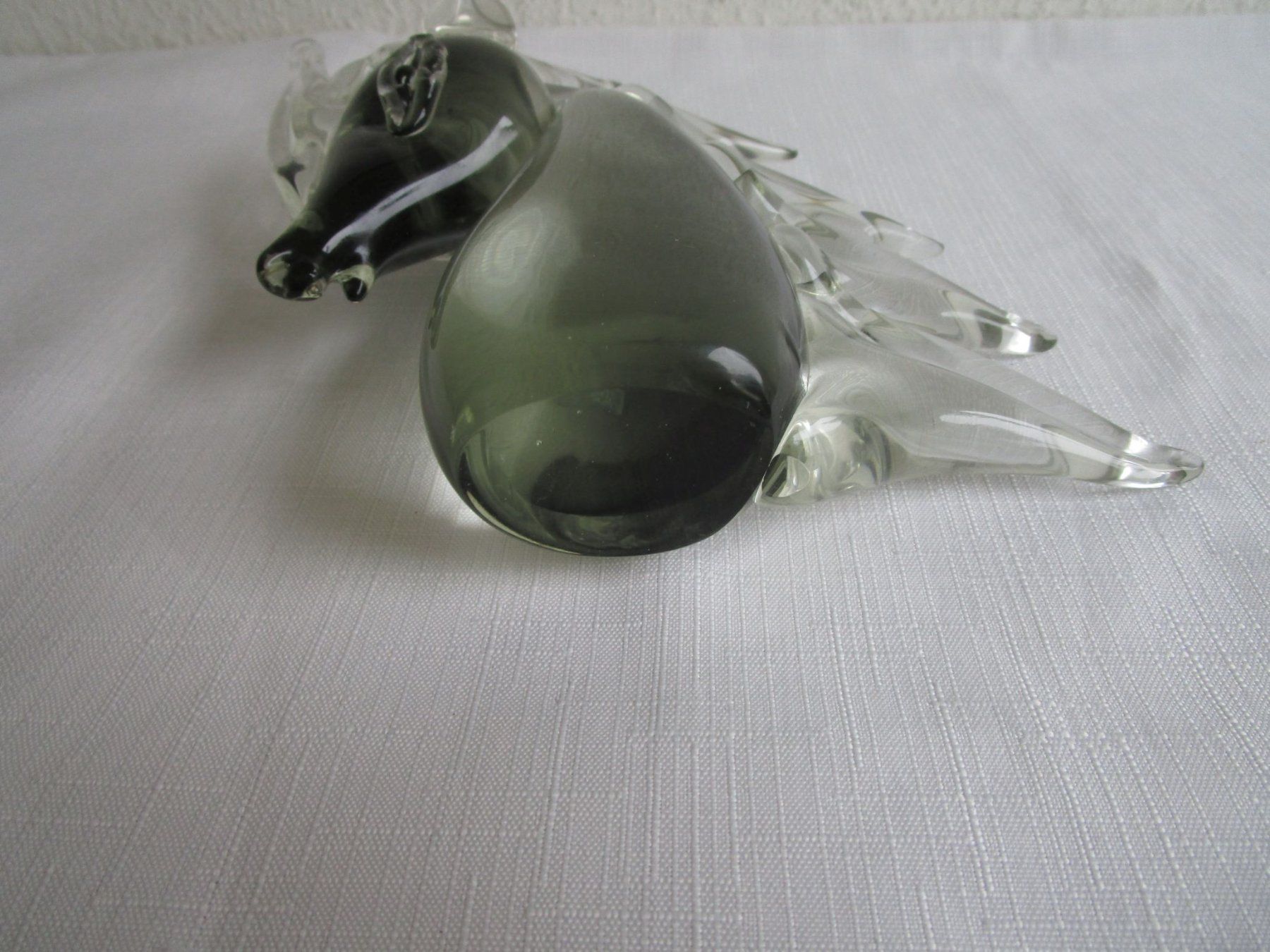 Murano Statuette: Anthrazitfarbener Pferdekopf aus Glas - Murano? – Usato da Binningen venduto da Oldfashion 5