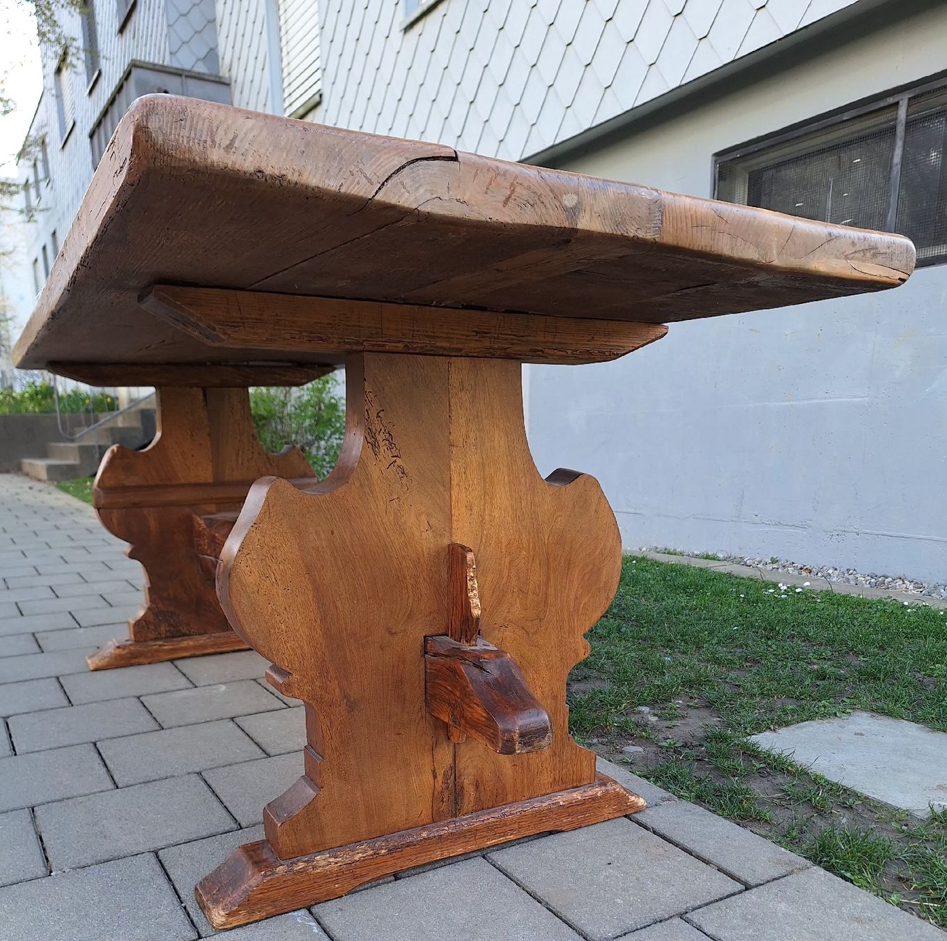 Eichholtz Tavoli: Antik Klostertish/Essentisch/ Schreibtisch /Eicheholz 19Jh – Usato da Fahrweid venduto da SMILE.5 6